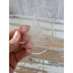 1982 acrylic tree vintage ornament Xmas holiday tree